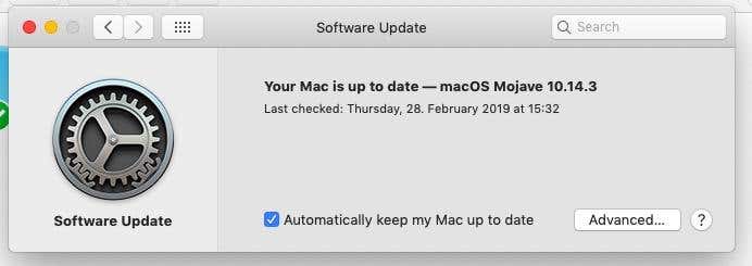 Mantieni aggiornato automaticamente il mio Mac selezionato nella finestra Aggiornamento software