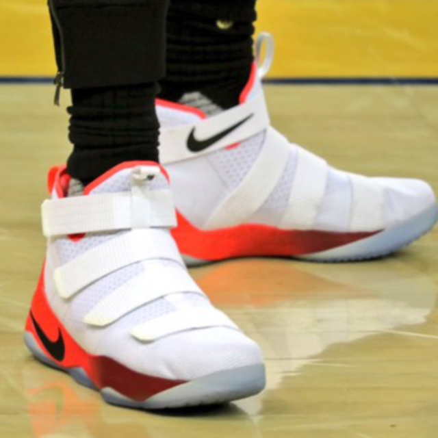 lebron soldier 11 orange and white