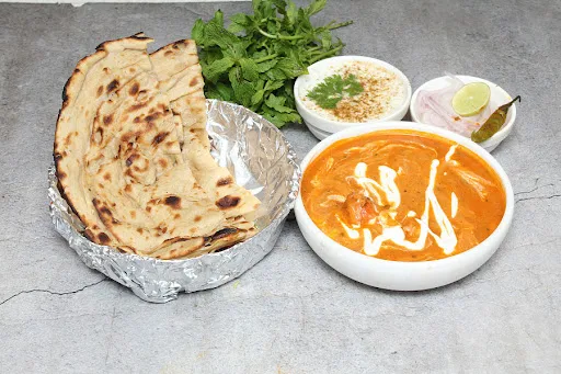 Butter Chicken With Lachha Paratha And Raita