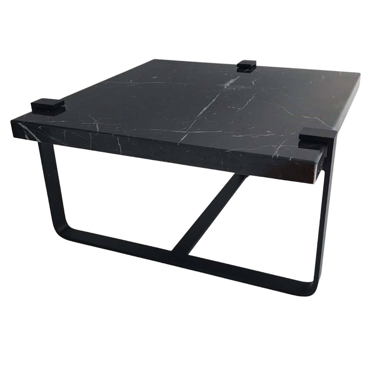 Black Marble Top Side Table #3