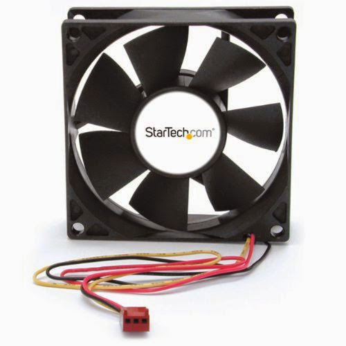  StarTech.com 80x25mm Dual Ball Bearing Computer Case Fan with TX3 Connector FANBOX2 (Black)