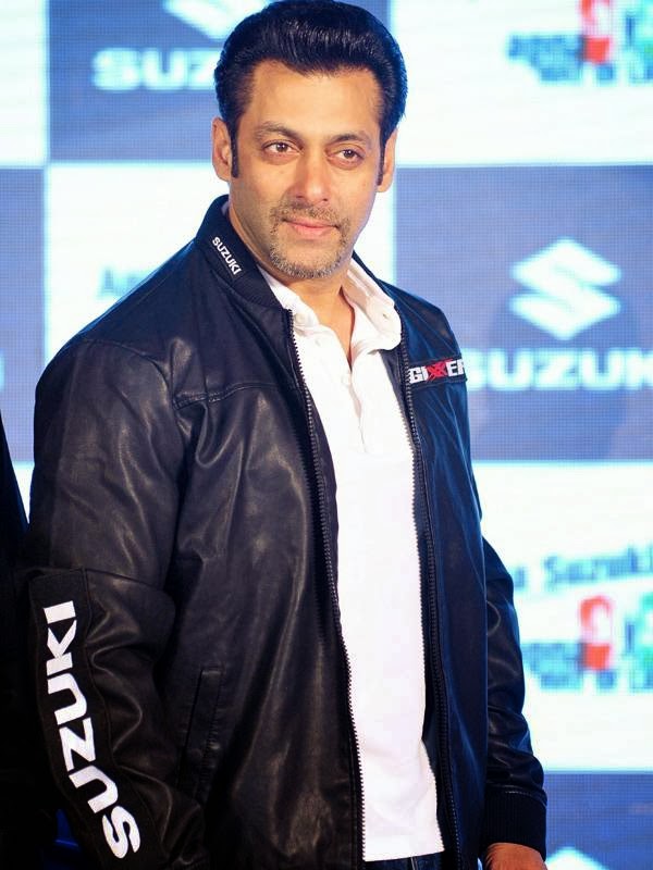 Salman Khan sports a beard at the launch of Suzuki's Gixxer and Let's motorcycles, held in Mumbai, on January 27, 2014.  