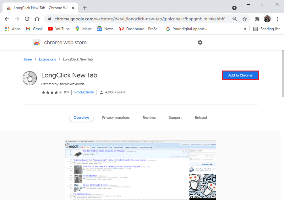 Chromeに追加をクリックします