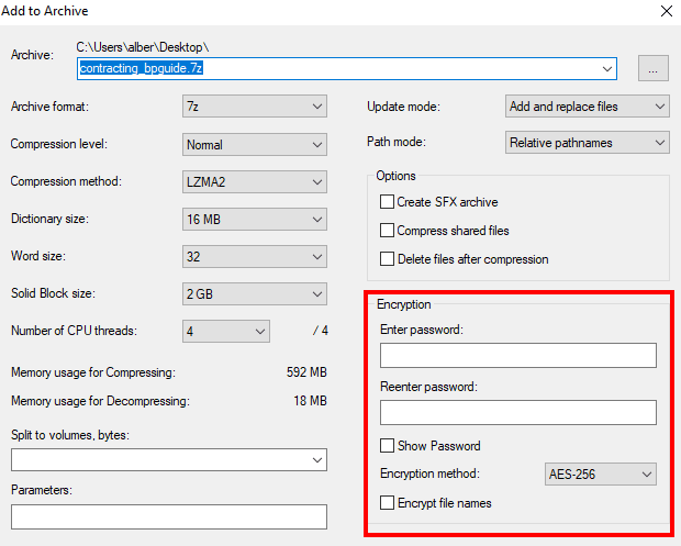 Encrypt password