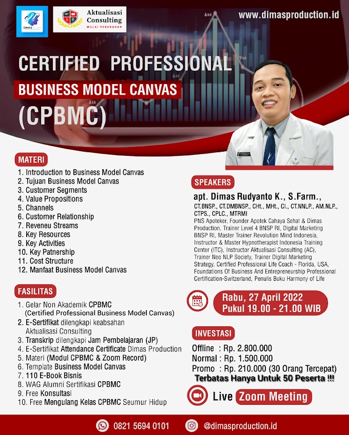 WA.0821-5694-0101 | Gelar Non Akademik Certified Professional Business Model Canvas (CPBMC)