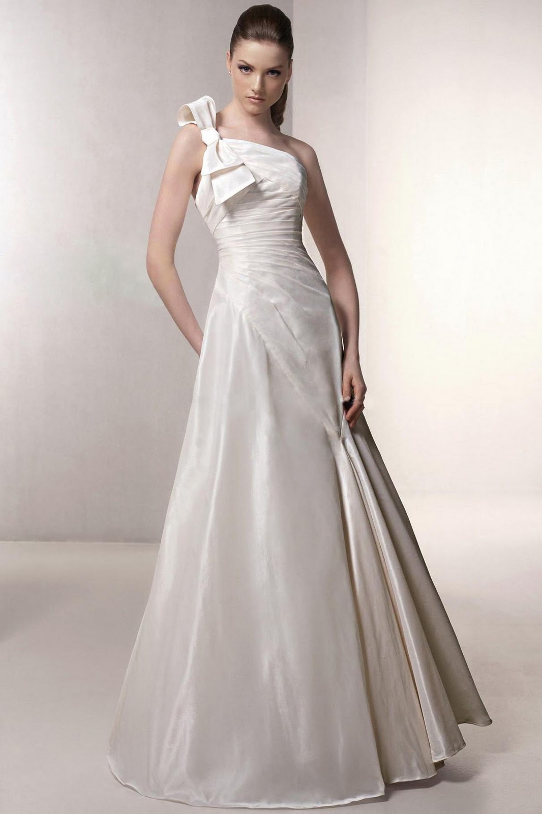 A-Line Princess Taffeta White Wedding Dresses 2011