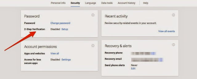Cara Mengaktifekan 2-Step Verification Pada Account Google