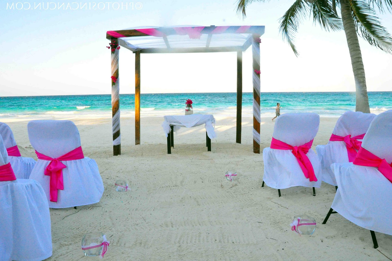 Tulum Beach Wedding Set Up