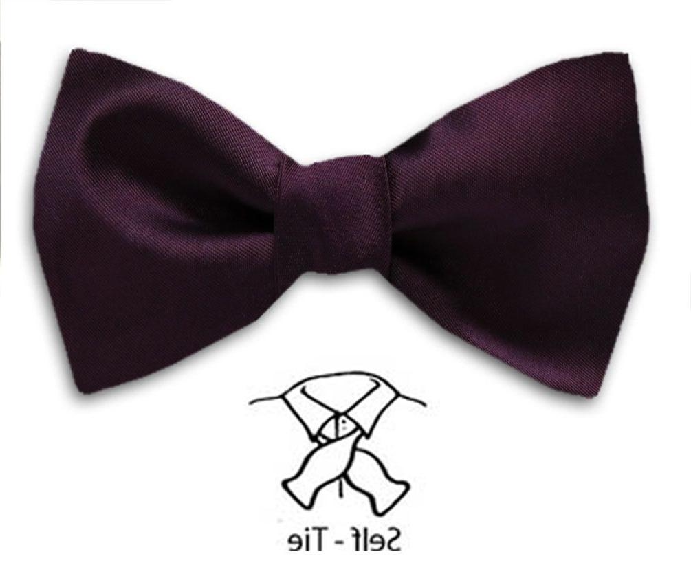 Eggplant Purple - Self Tie Bow