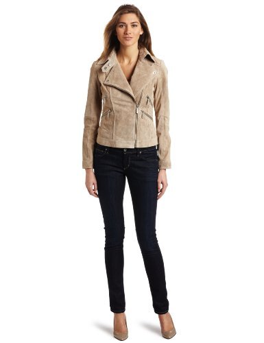 MICHAEL Michael Kors Women's Zip Jacket, Mushroom, X-Large