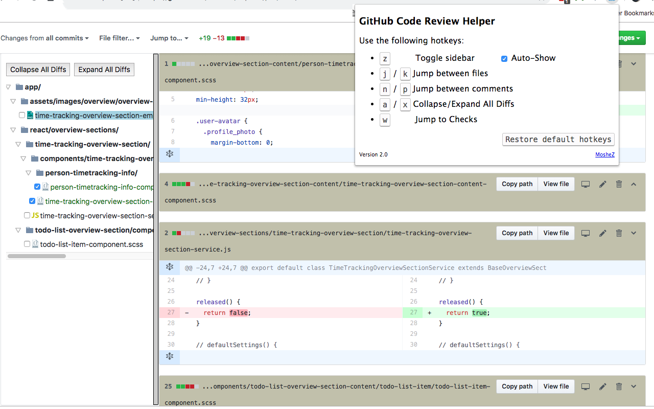 GitHub Code Review Helper Preview image 0