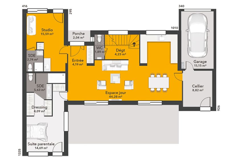  Vente Terrain + Maison - Terrain : 4 200m² - Maison : 120m² à Limoux (11300) 