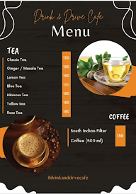 Drink And Drive Cafe menu 1