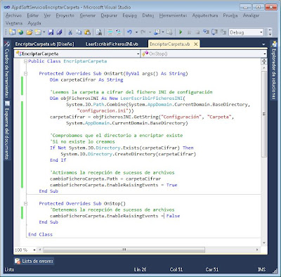 Desarrollar o implementar un servicio de Windows con Visual Basic .Net