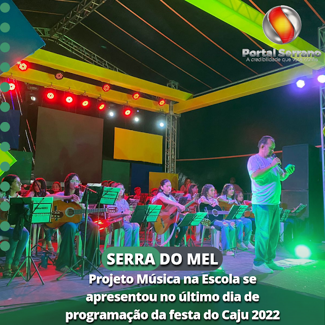 Projeto Música na Escola se apresentou no último dia de programação da festa do Caju 2022