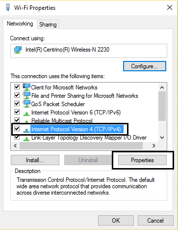 โปรโตคอลอินเทอร์เน็ตเวอร์ชัน 4 (TCP IPv4)