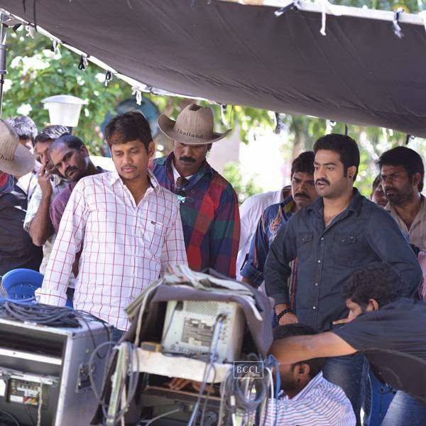 N. T. Rama Rao Jr. on the sets of Telugu movie Rabhasa. (Pic: Viral Bhayani)