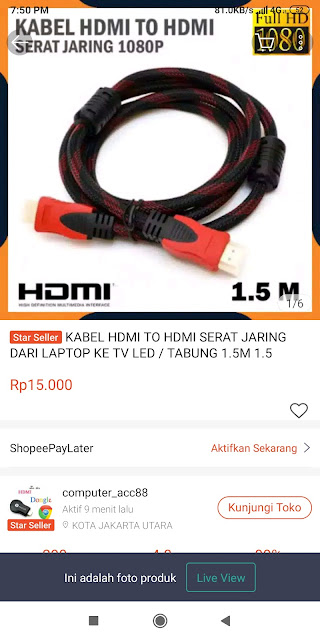 cara menghubungkan laptop ke tv led via hdmi