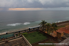 The Colombo-Galle railway line runs parallel to the coastline - as seen from from my hotel room