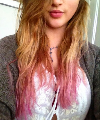 Maisie Chain Schwarzkopf Purple Punk And Bleach Diy Dip Dye