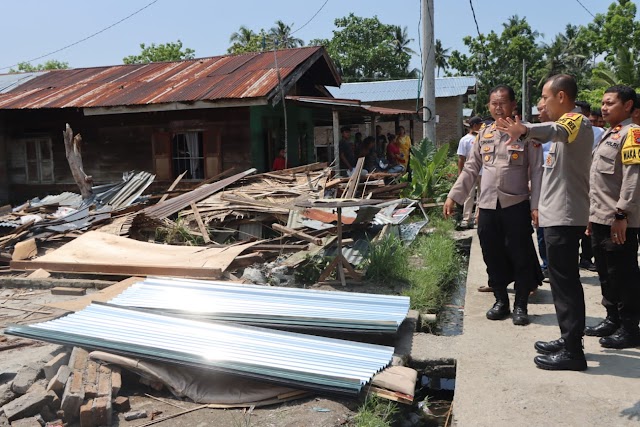 Kapolres Sergai Bantu Korban Terdampak Puting Beliung