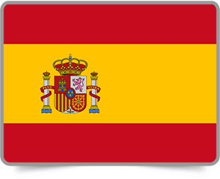 Spanish framed flag icons with box shadow