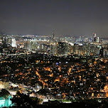 night view from the N Seoul tower in Korea in Seoul, South Korea 