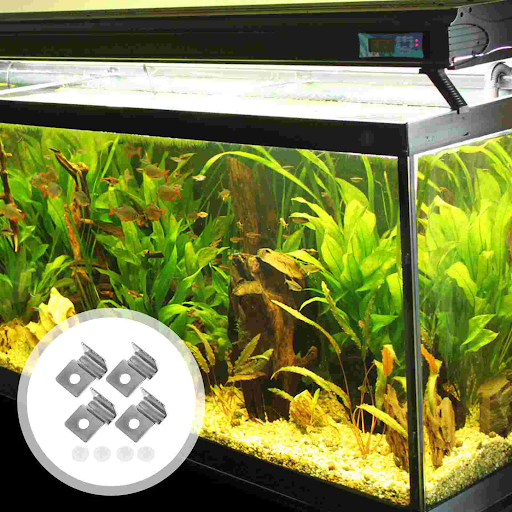 4 Pcs Fish Tank Cover Bracket Aquarium Holders Stainless Supports Clamps Steel Lid Brackets