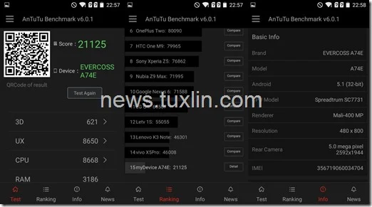 Benchmark AnTuTu Evercoss Winner T+ Compo A74E