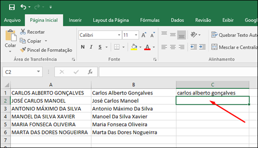 Excel - Como alterar o texto para maiúsculas, minúsculas ou primeira letra em maiúscula - Visual Dicas