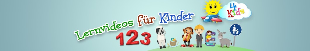 4Kids Kinder Lernvideos - 4Kids Learning Videos Banner