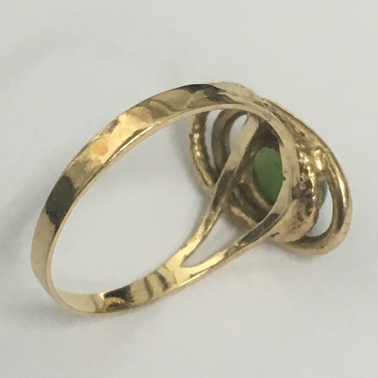 10Kt. Gold and Jade Ring