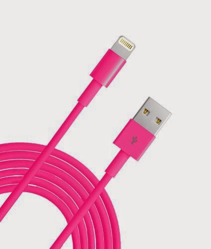  G-Cord (TM) 10 Feet Extra Long Extended 8 Pin USB Sync Data Charging Cable Cord Wire for iPhone 5, iPhone 5c, iPhone 5s, iPod Nano 7, iPod Touch 5 iOS 7 Compatible (Hot Pink)