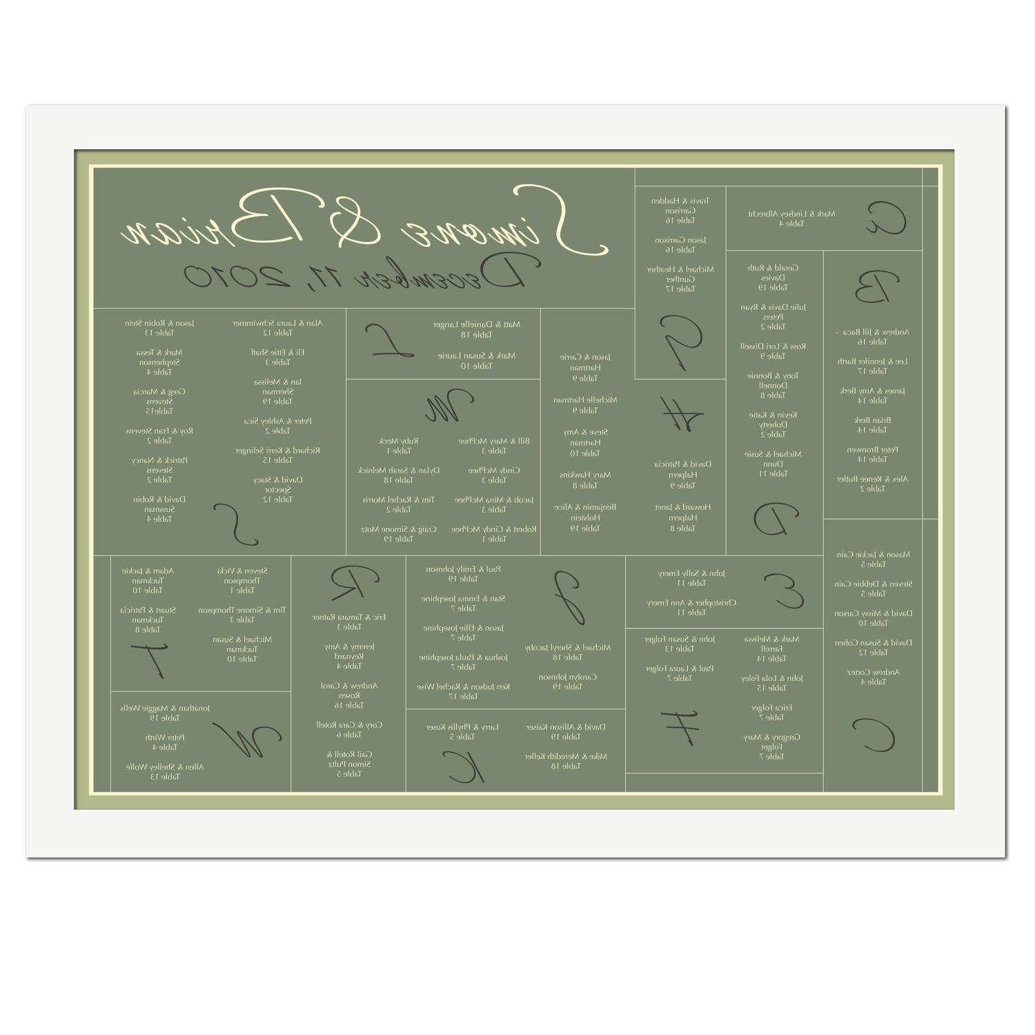 Wedding Seating Chart - DIY