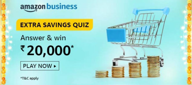 Amazon Business Extra Savings Quiz answers of 26th September 2020