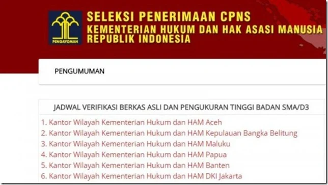 cpns Kemenkumham