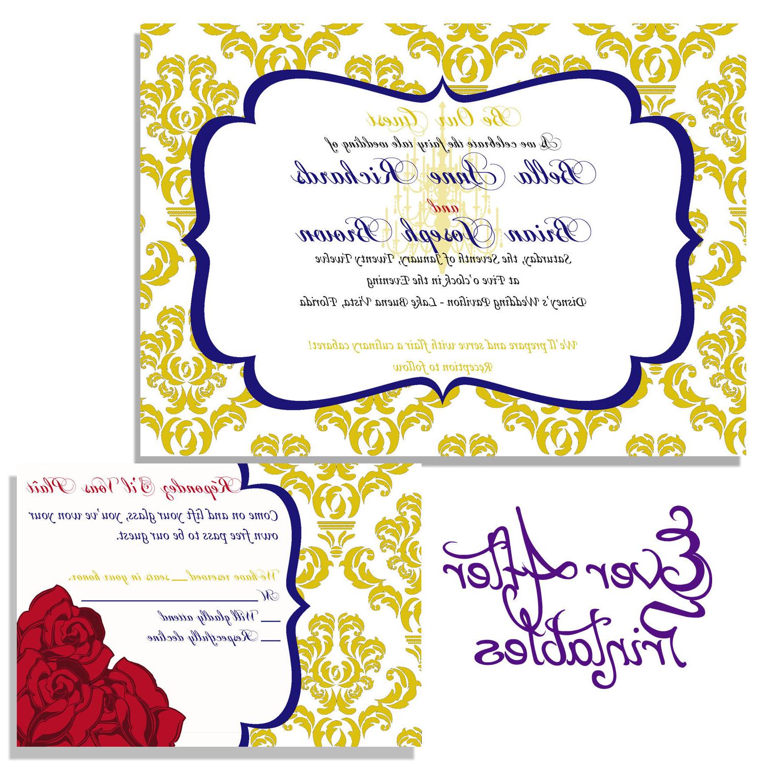 Disney Wedding Invitation Set