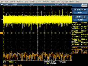 Low frequency oscilloscope trace from Belkin phone charger