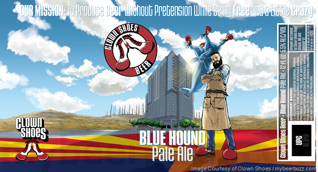 Clown Shoes Adding Blue Hound Pale Ale Cans