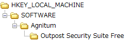 HKEY_LOCAL_MACHINE\SOFTWARE\Agnitum\Outpost Security Suite Free