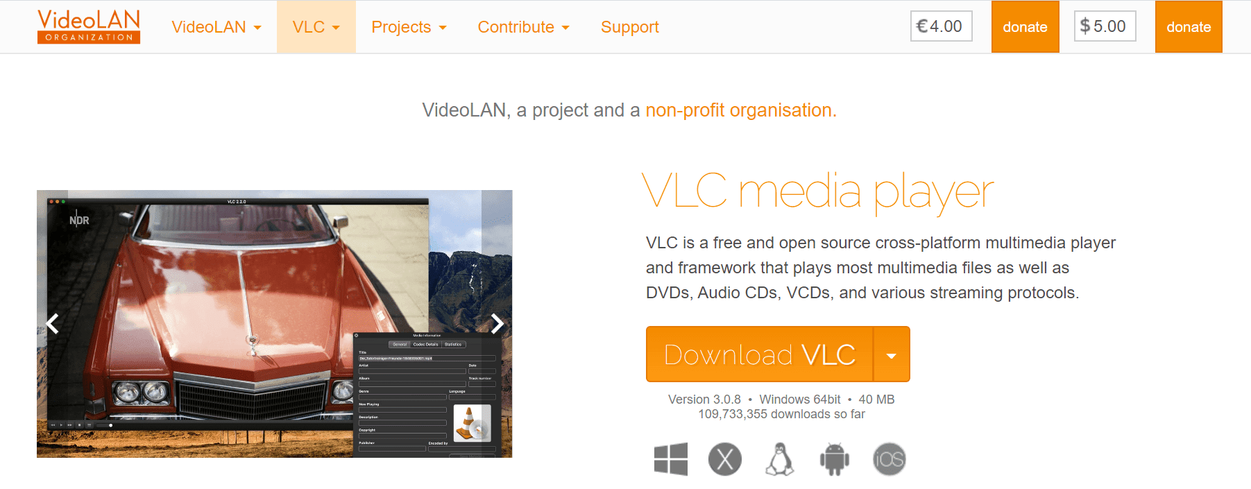 Reproductor de multimedia VLC