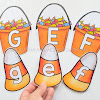 Candy Corn Letter and Number Cards