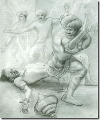 [Bhima fighting Jarasandha]