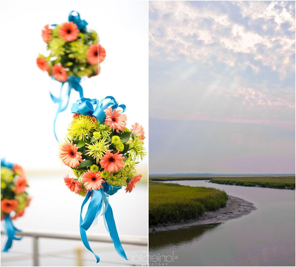 coral and turquoise wedding