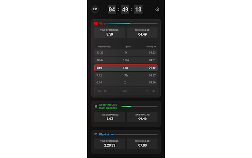 Chrono: YouTube Speed Control & Time Tracker screenshot 3