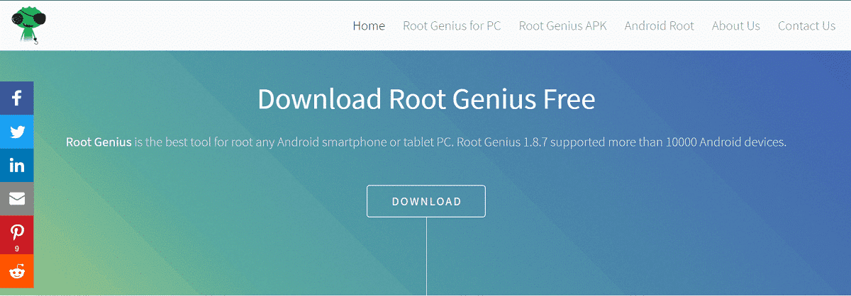 Officiële website voor Root Genius