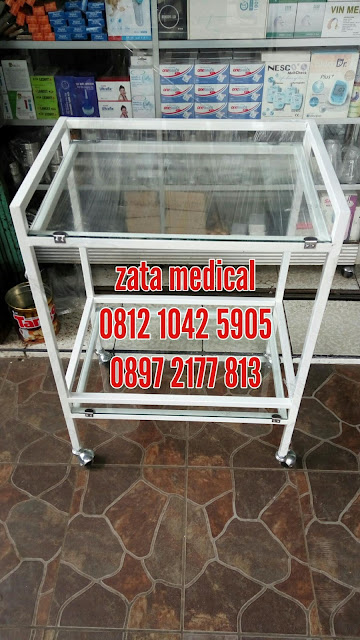 troli atau trolley instrument kaca zata medical cibubur jakarta