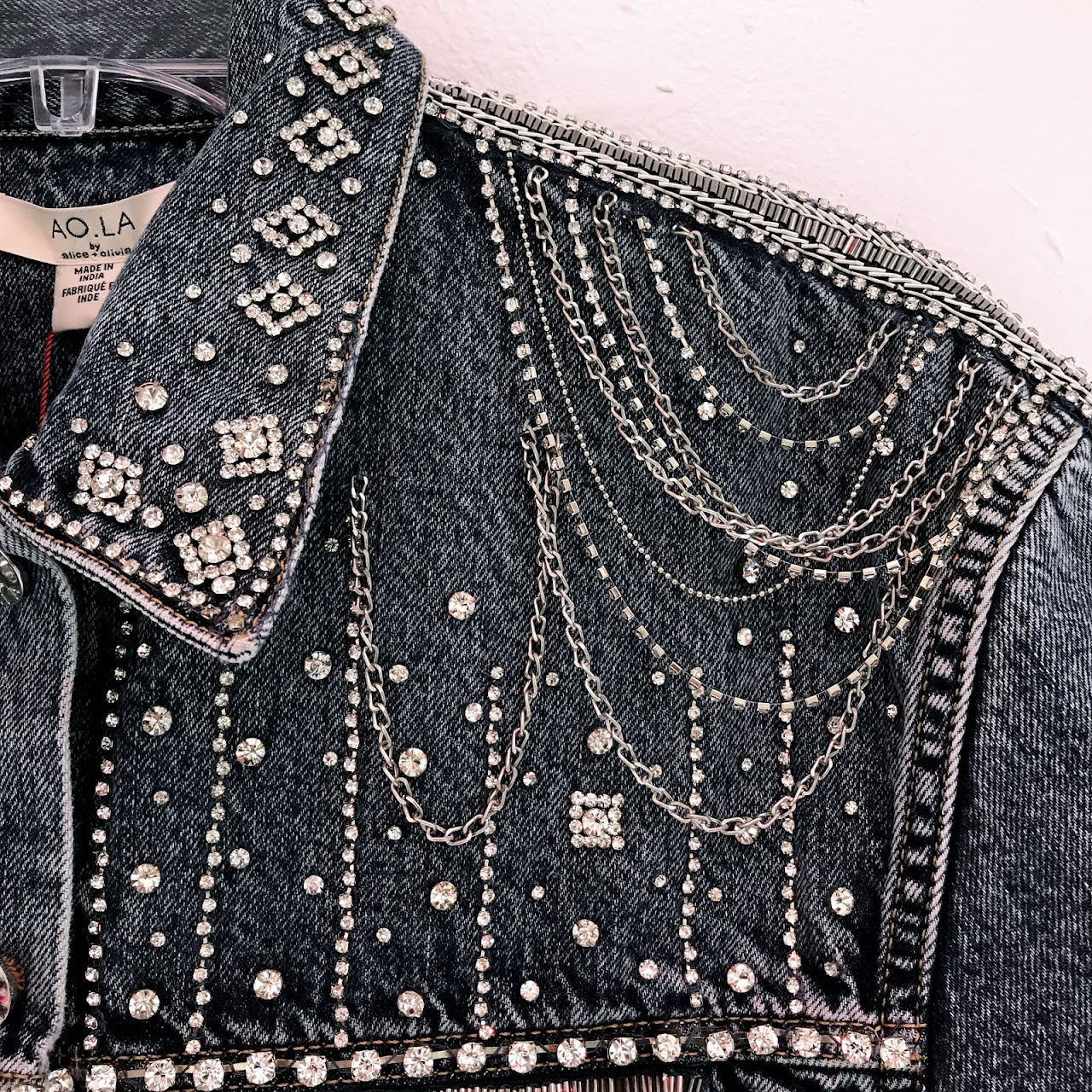 Alice & Olivia Embellished Jean Jacket