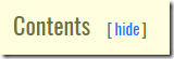 Show/hide button in "Table of contents"